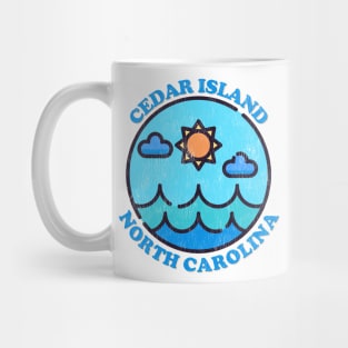 Cedar Island, NC Summertime Vacationing Ocean Skyline Mug